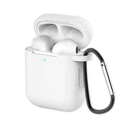 Hvit Beskytelse til Apple Airpods 1/2 Ladeetui med nøkkelknipe - Tilbehøret