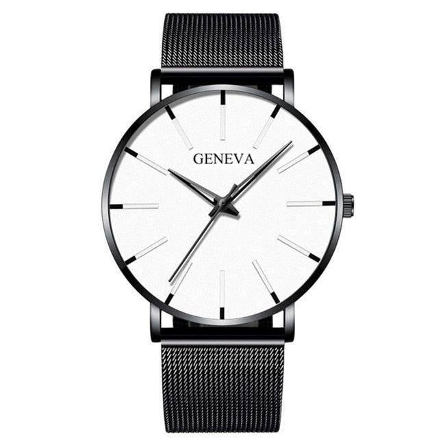 Ultra Thin Quartz Watch | Mesh black white -Tilbehøret