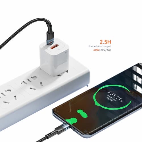 USB-C til USB-C kabel 60W - Tilbehøret