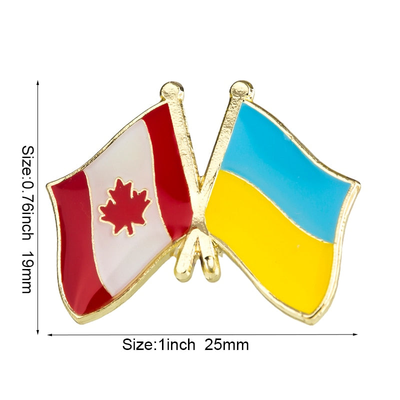 Canadisk flagg pins - Vennskap Ukraina - Tilbehøret