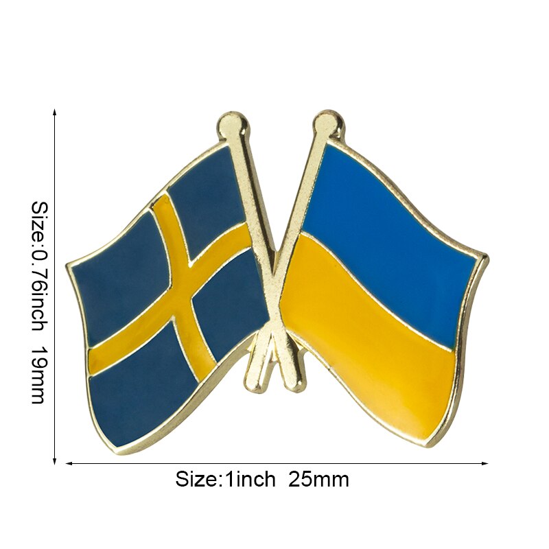 Svensk flagg pins - Vennskap Ukraina - Tilbehøret